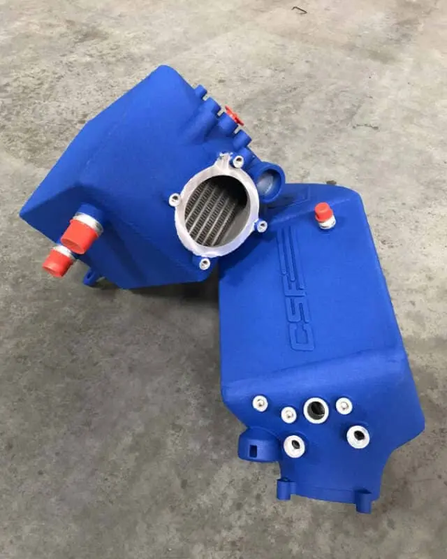 Csf 12-16 Bmw M5 (F10) / 12-18 Bmw M6 (F06/F12/F13) Twin Charge-Air-Cooler Set - Crinkle Blue 1