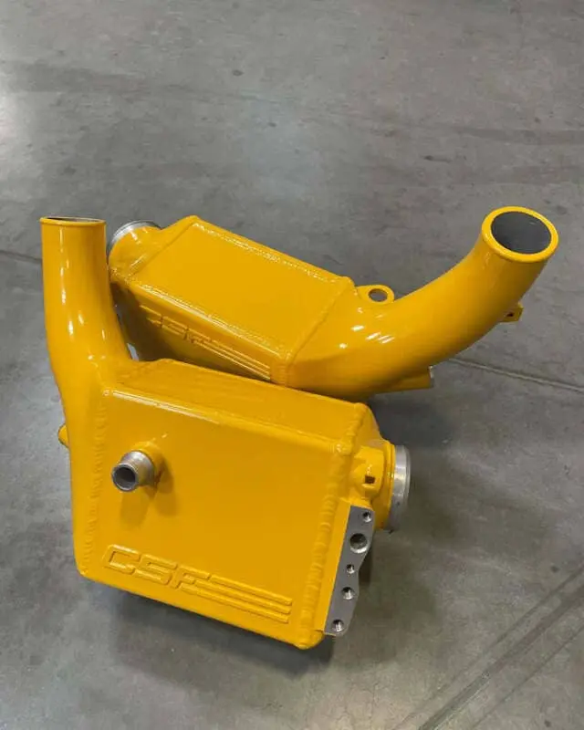 Csf 16-21 Bmw M5 (F90) / 17-21 Bmw M8 (F91/F92/F93) Twin Charge-Air-Cooler Set - Mustard Yellow 1