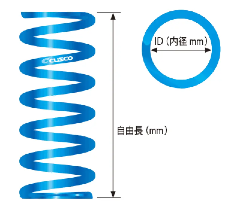 Cusco Coil Spring Id 65M - L 180Mm- Blue 1