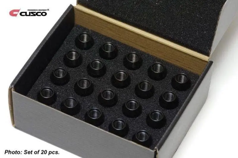 Cusco Universal Wheel Lug Nut Set M12 X P1.5Mm - Black (20Pcs) 1