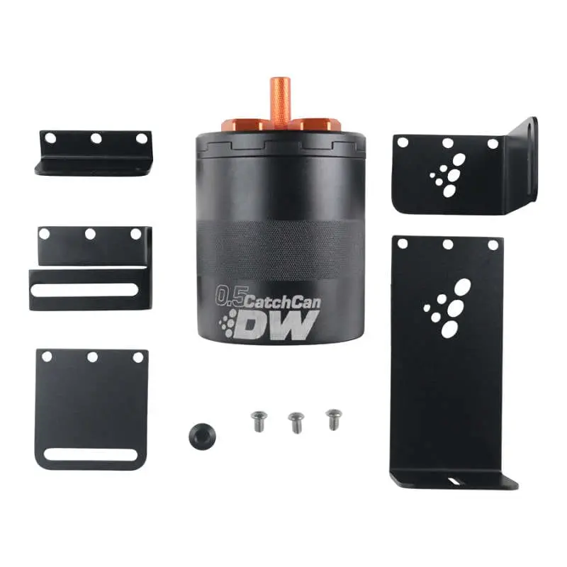 Deatschwerks 0.5 Liter Street Oil Catch Can Assembly 1