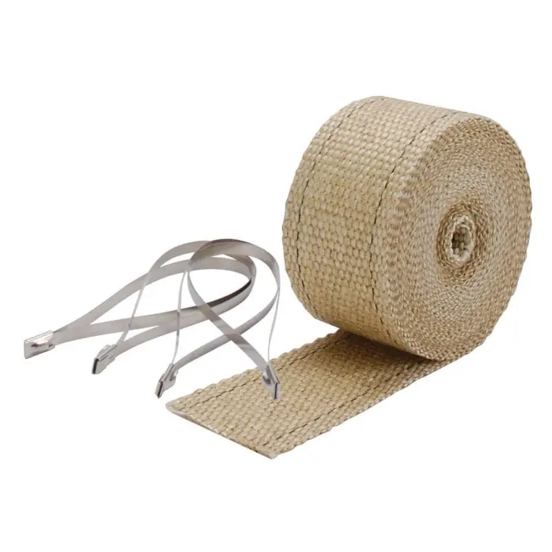 Dei Exhaust Wrap Kit - Pipe Wrap And Locking Tie - Tan 1