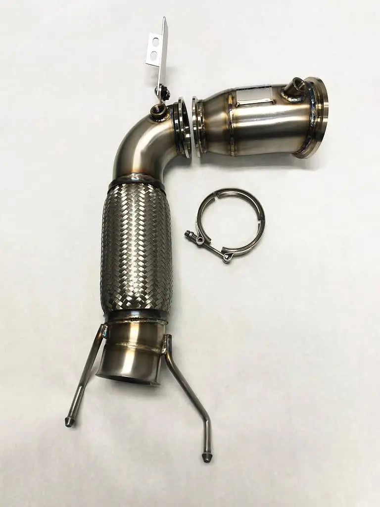 Sports Series 4" High Flow Catted Downpipe For The 2015+ Mini Cooper S, Clubman, Cabrio And Countryman Us Spec B46 Engine 4