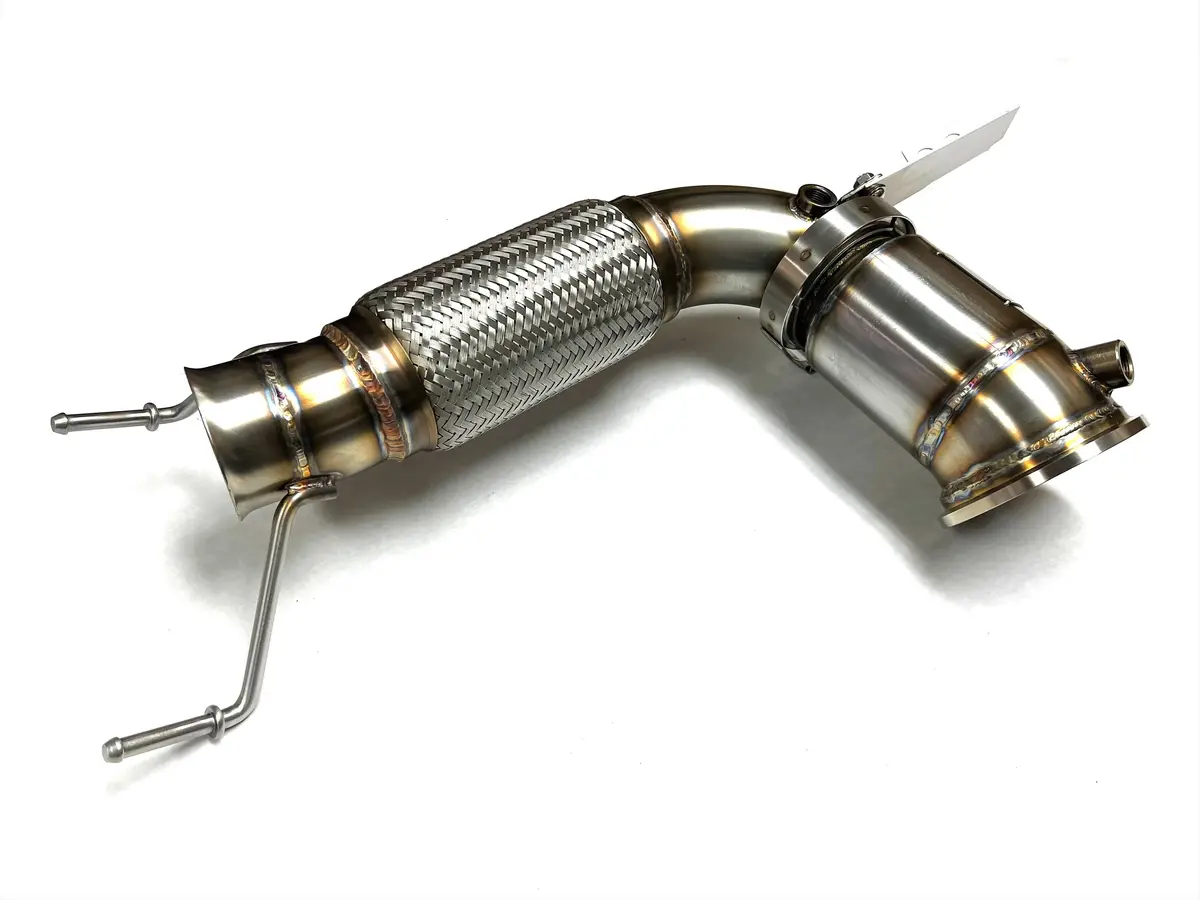 Sports Series 4" High Flow Catted Downpipe For The 2015+ Mini Cooper S, Clubman, Cabrio And Countryman Us Spec B46 Engine 2