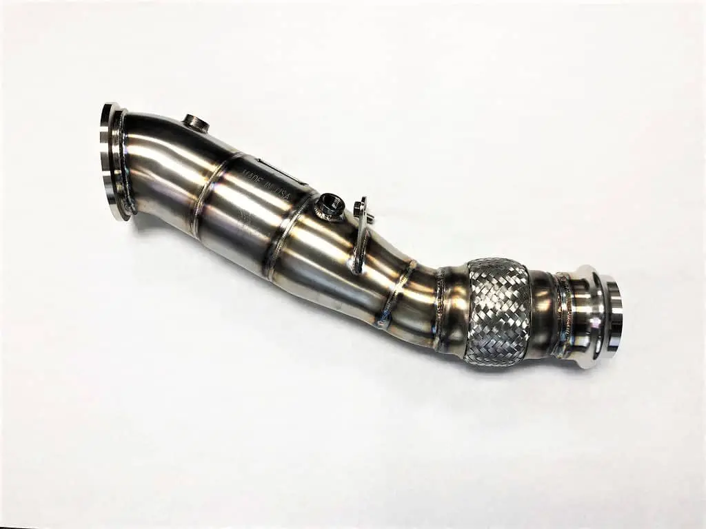 Sports Series 4" High Flow Catted Downpipe For The 2021+ Toyota Supra 2.0 B46 Us Spec Engine 1