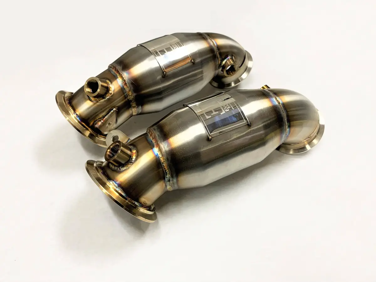 Sports Series High Flow Catted Primary Downpipe 2019-23 X5m/X6m S63m Engine 1