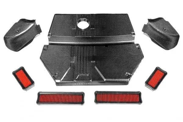 Eventuri Bmw F97 X3m / F98 X4m Black Carbon Airbox Lid + Carbon Scoops 1