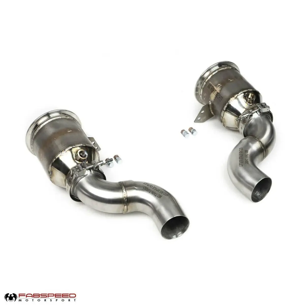 Fabspeed Porsche 992 Twin Turbo / Twin Turbo S Sport Catalytic Converters With Gt2rs Style Outlets (2021+) 1