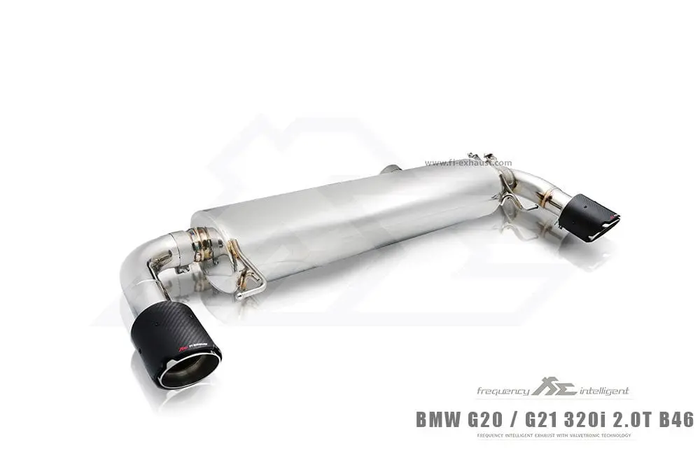 Bmw Fi Exhaust G20 / G21 320I 2.0T B46  |B46| 2019 +Front Pipe + Mid Pipe + Valvetronic Muffler + Dual Silver Tips + Standard Remote 1