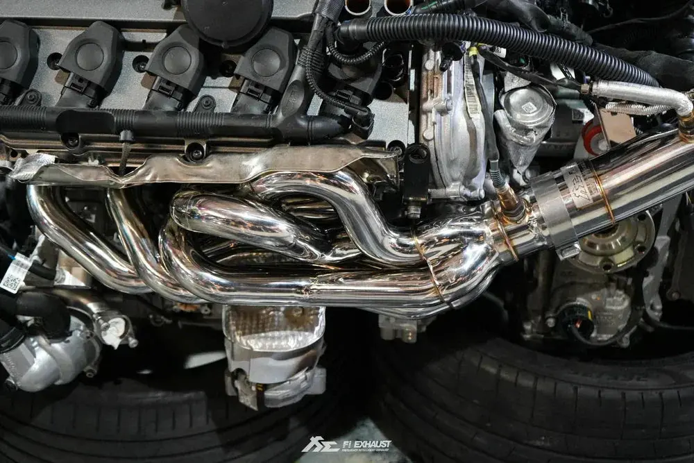 Lamborghini Huracan Performante Lp640-4 Long Tube Catless Header With Ceramic Coating (Gold) 1