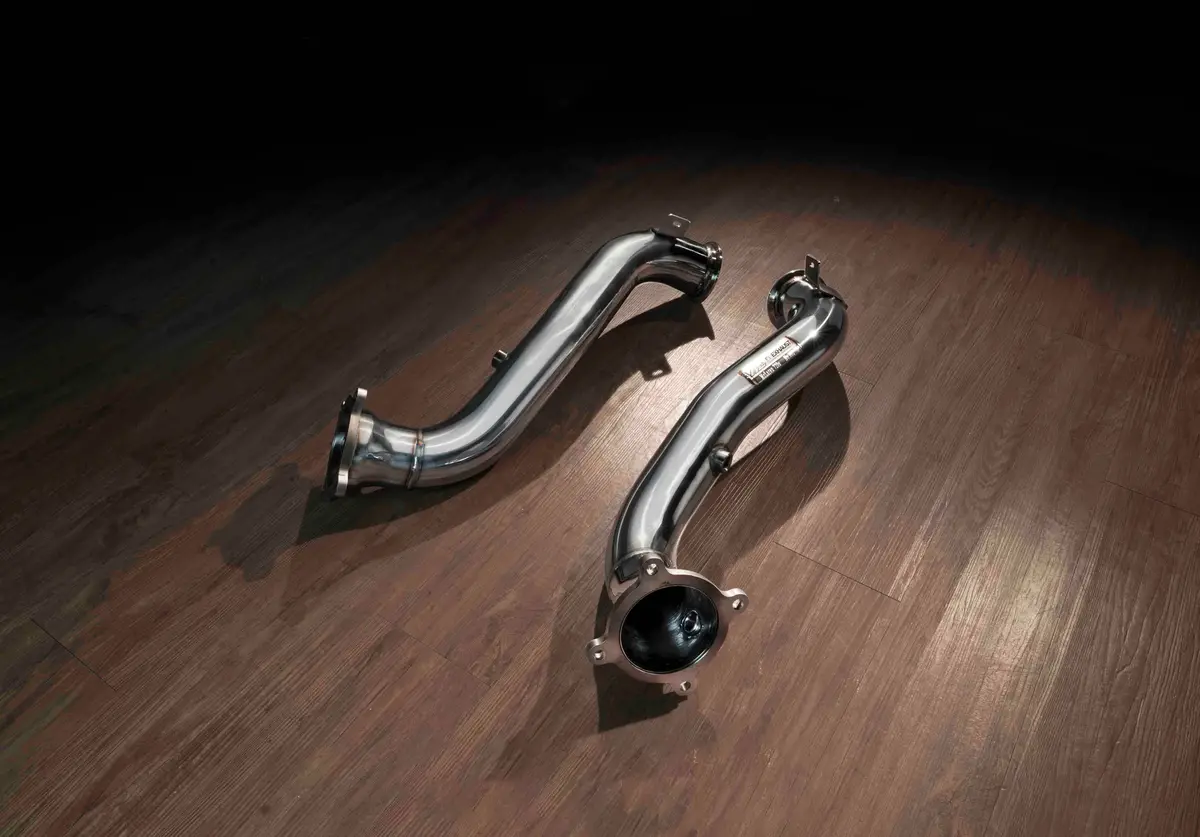 Mclaren 720S | Non-Valve Version | 2017-2023 Sport 200 Cell Downpipe + Heat Protector For Downpipe 1
