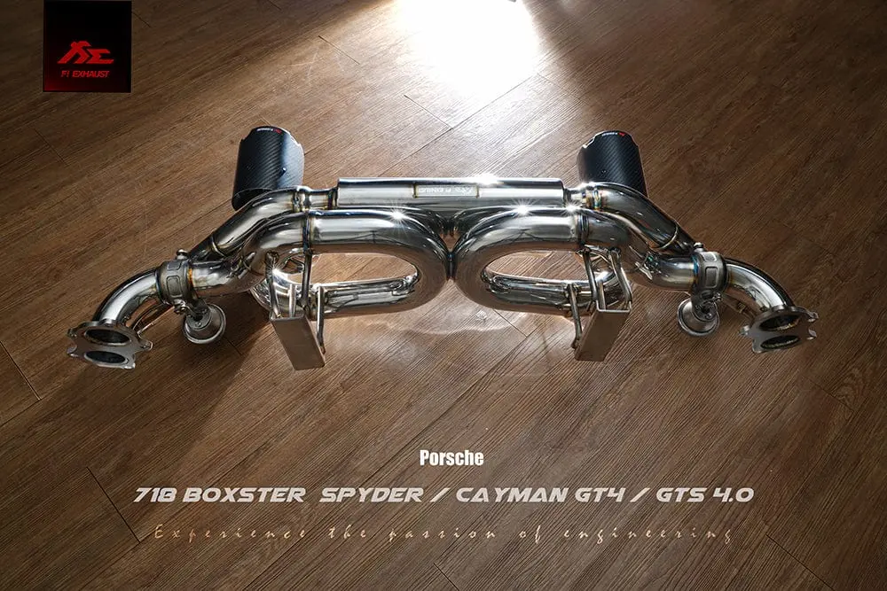 Porsche 718 Cayman Gt4 / Spyder|4.0 L Mdg Na Flat-6|2020 +Valvetronic Muffler + Dual Silver Tips (Retains Oem Valve Settings - No Remote) (Before 2020.2) 1