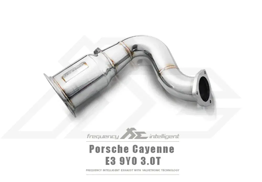Porsche 9Ya.1 / 9Ya.2 Cayenne 3.0T Catless Downpipe With Ceramic Coating (Gold) 1