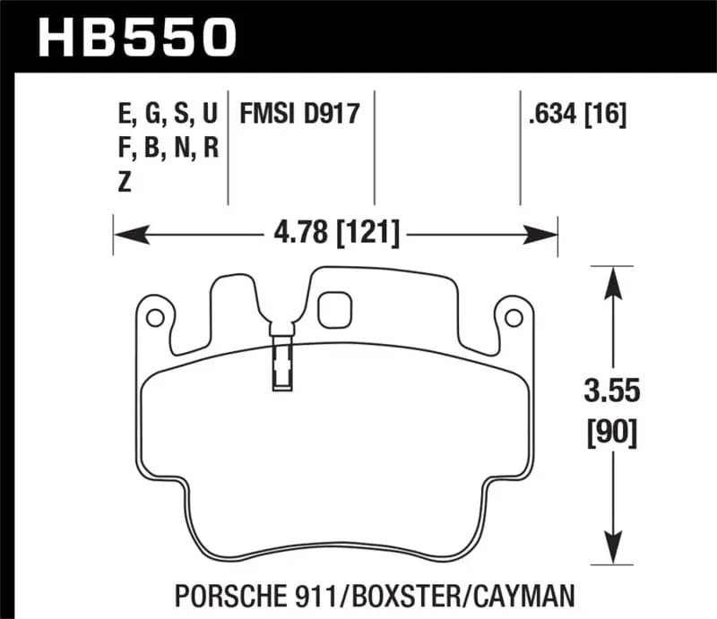 Hawk 04-05 Porsche 911 3.6L 40Th Anniversary Edition Front Er-1 Brake Pads 1