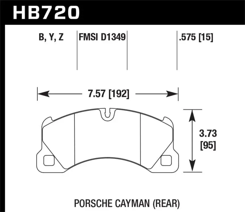 Hawk 10-16 Porsche Panamera / 08-15 Porsche Cayenne Performance Ceramic Street Front Brake Pads 2