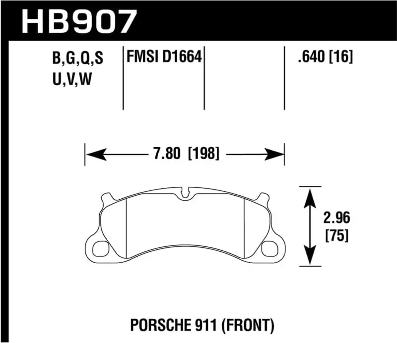 Hawk 12-16 Porsche 911 Carrera S Dtc-50 Front Brake Pads 1