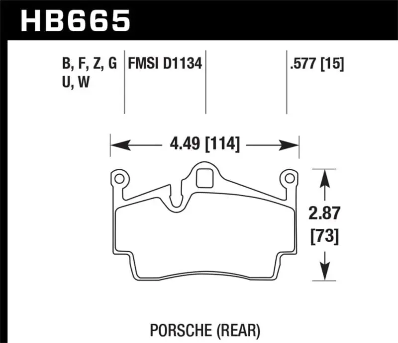 Hawk 17-20 Porsche 718 Boxster 2.0L Base Exc.Ceramic Composite Brakes Rear Er-1 Brake Pads 1