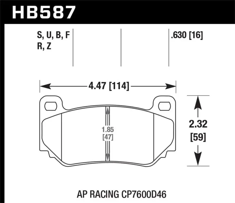 Hawk Ap Racing Cp7600 Dtc-70 Race Brake Pads 1