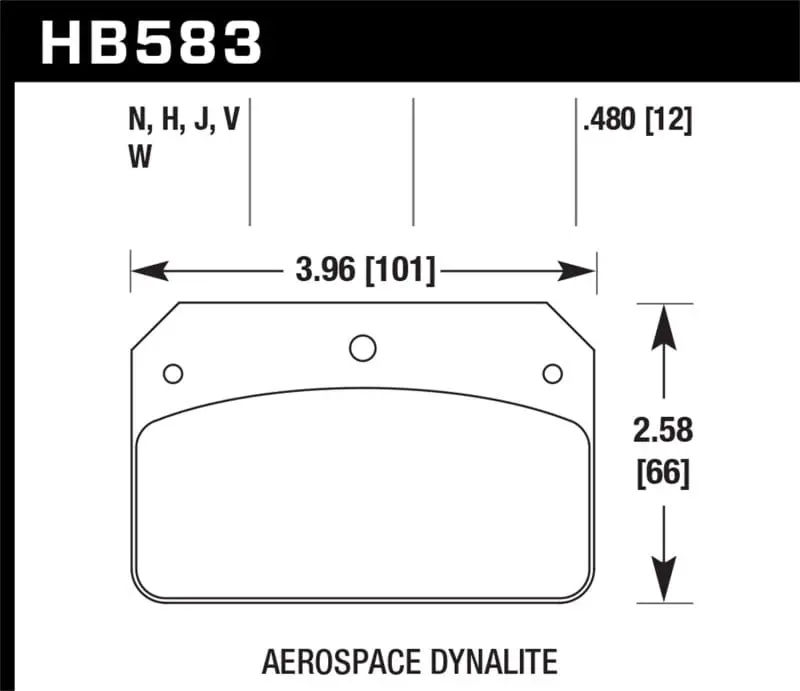 Hawk Hp+ Aerospace Dynalite W/ 0.218In Hole Brake Pads 1