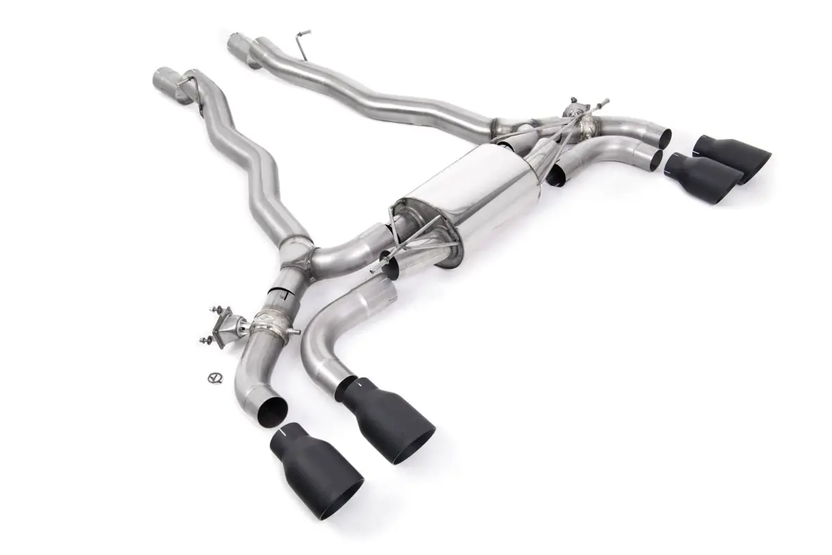 Milltek F90 M5 Opf/Gpf Back System With Brushed Titanium Gt-100 Trims - Ece Approved 5
