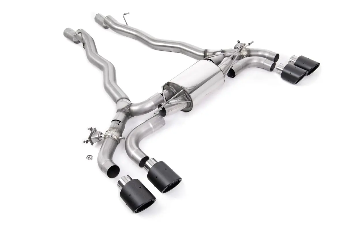 Milltek F90 M5 Opf/Gpf Back System With Brushed Titanium Gt-100 Trims - Ece Approved 4