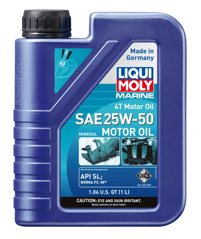 Liqui Moly 1L Marine 4T Motor Oil Sae 25W50 1