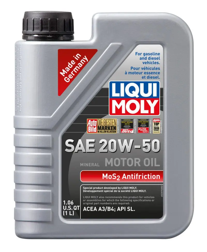 Liqui Moly 1L Mos2 Anti-Friction Motor Oil 20W50 1
