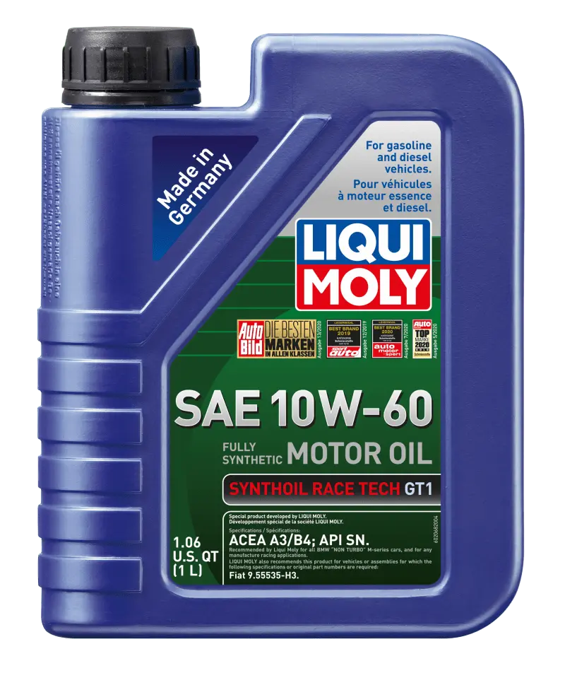 Liqui Moly 1L Synthoil Race Tech Gt1 Motor Oil Sae 10W60 1
