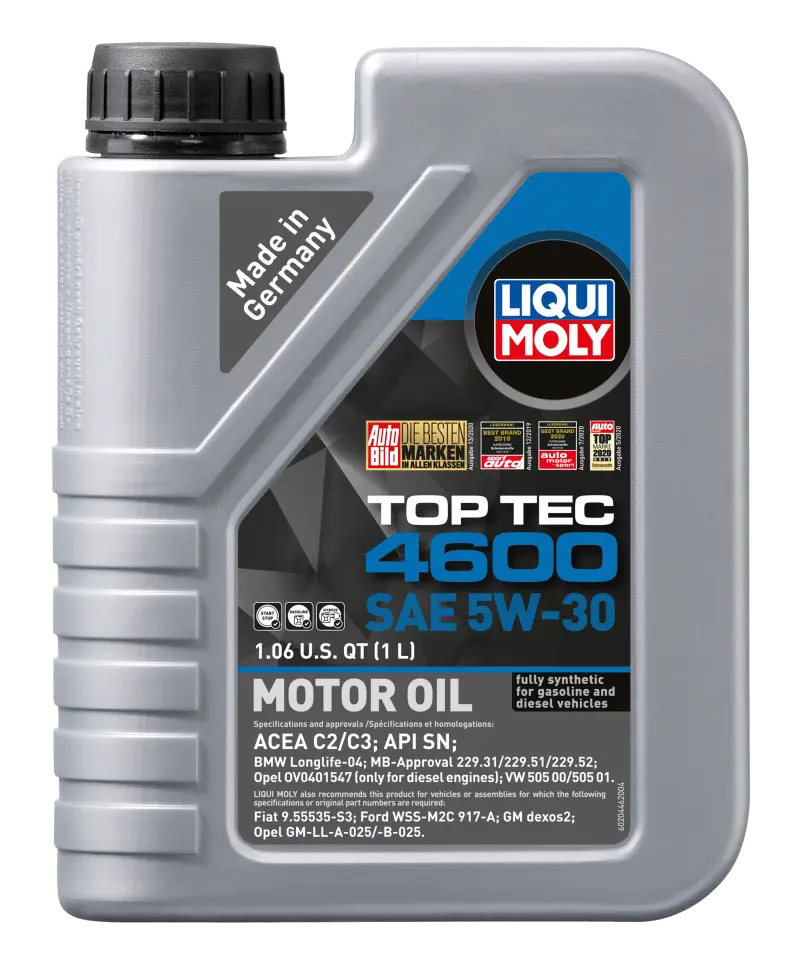 Liqui Moly 1L Top Tec 4600 Motor Oil Sae 5W30 1
