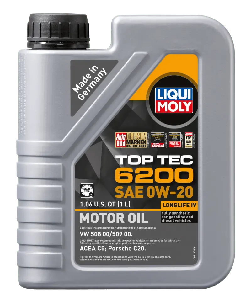 Liqui Moly 1L Top Tec 6200 Motor Oil Sae 0W20 1