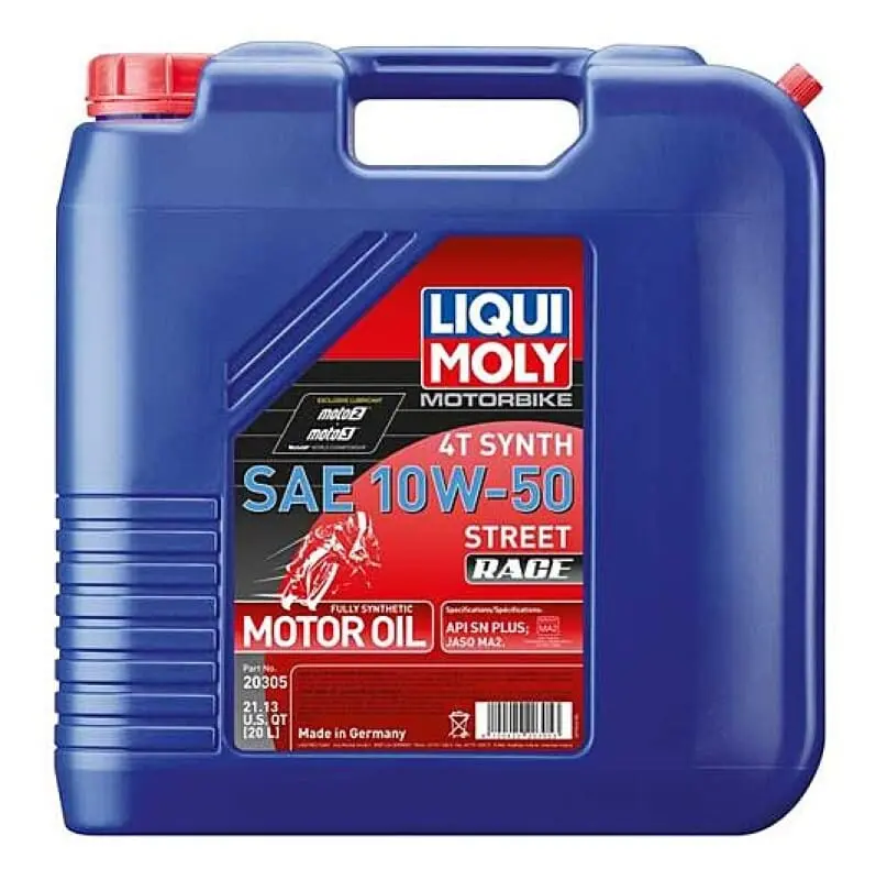 Liqui Moly 20L Motorbike 4T Synth Sae 10W50 Street Race 1