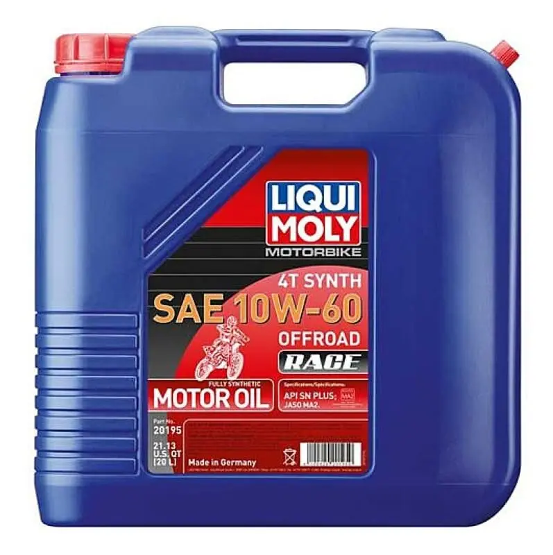 Liqui Moly 20L Motorbike 4T Synth Sae 10W60 Offroad Race 1
