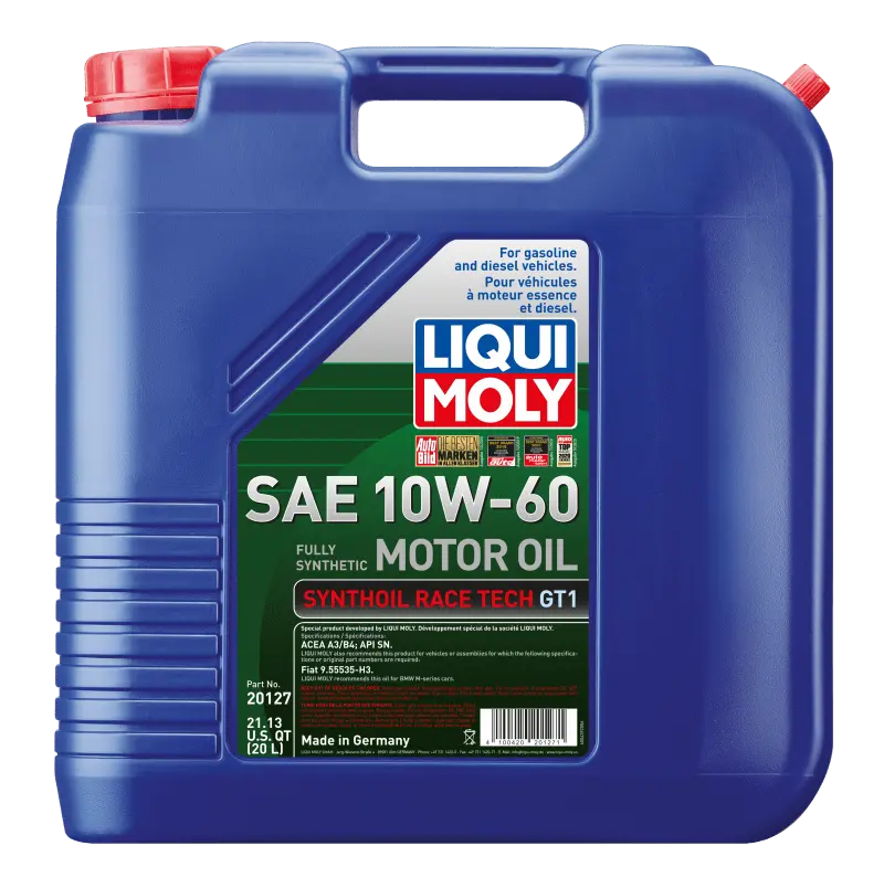 Liqui Moly 20L Synthoil Race Tech Gt1 Motor Oil Sae 10W60 1
