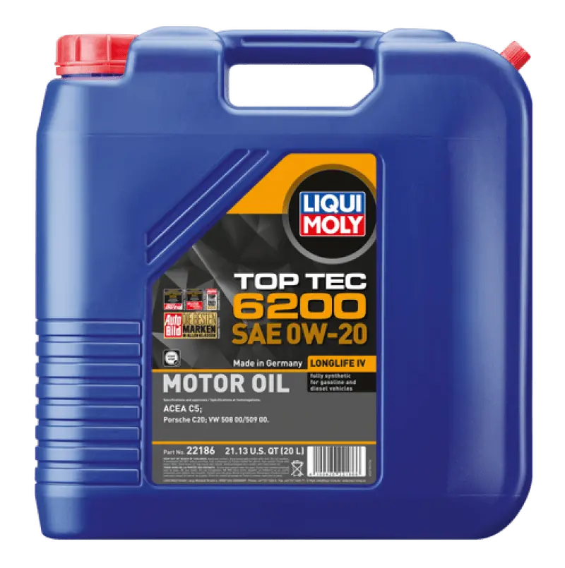 Liqui Moly 20L Top Tec 6200 Motor Oil Sae 0W20 1