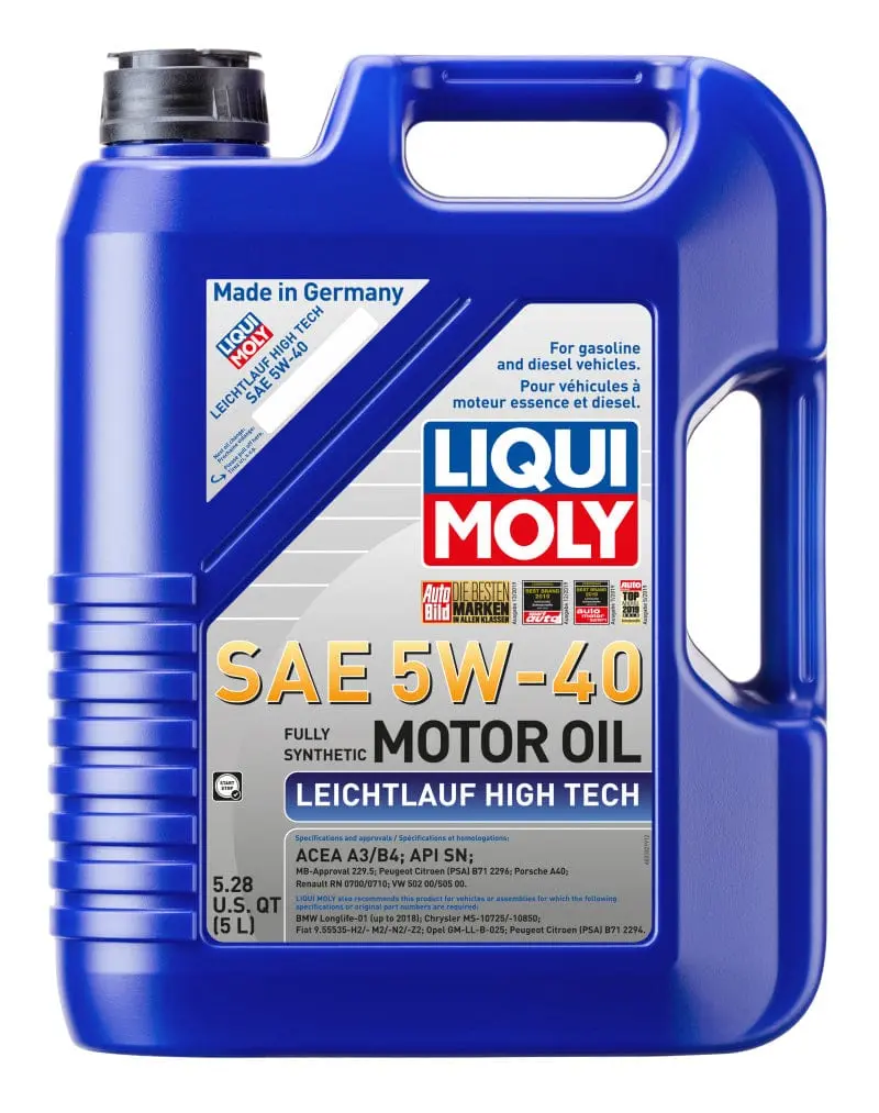 Liqui Moly 5L Leichtlauf (Low Friction) High Tech Motor Oil Sae 5W40 1