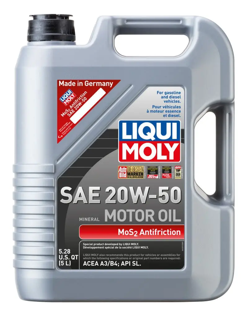 Liqui Moly 5L Mos2 Anti-Friction Motor Oil 20W50 1