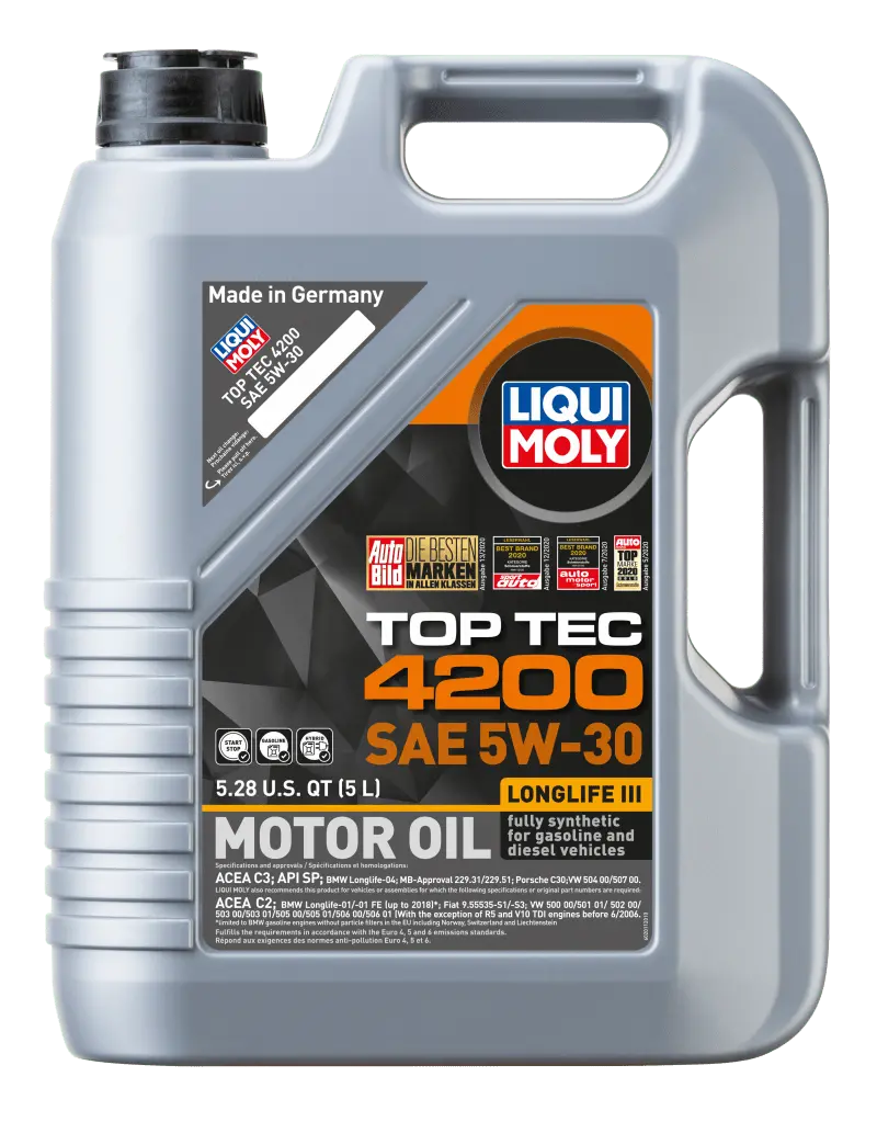 Liqui Moly 5L Top Tec 4200 New Generation Motor Oil Sae 5W30 1