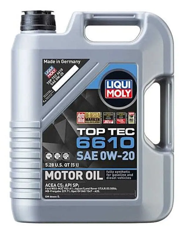 Liqui Moly 5L Top Tec 6610 Motor Oil Sae 0W20 1