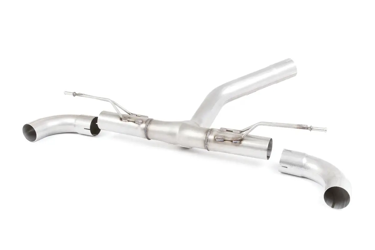 Milltek F20 125I B48 Non-Valved Rear Silencer Bypass W/ Gt-90 Trims 1
