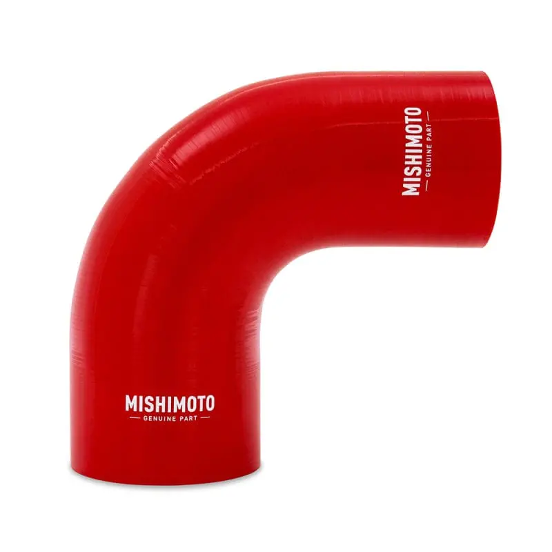 Mishimoto Silicone Reducer Coupler 90 Degree 3In To 4In - Red 1