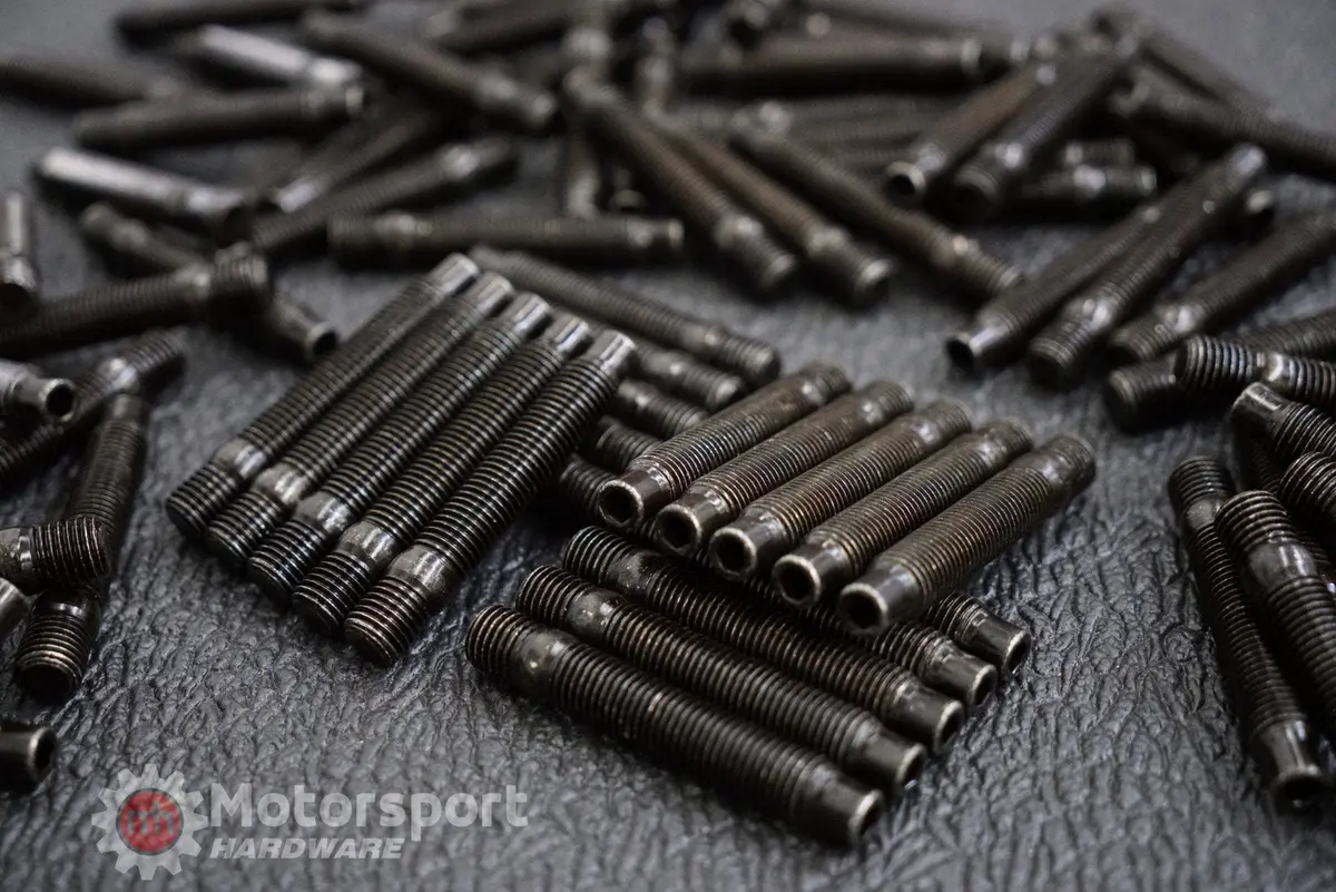78Mm Black Bullet Nose Race Stud Kit 14 X 1.5 With Neochrome 17Mm Mh Titan Nuts 1