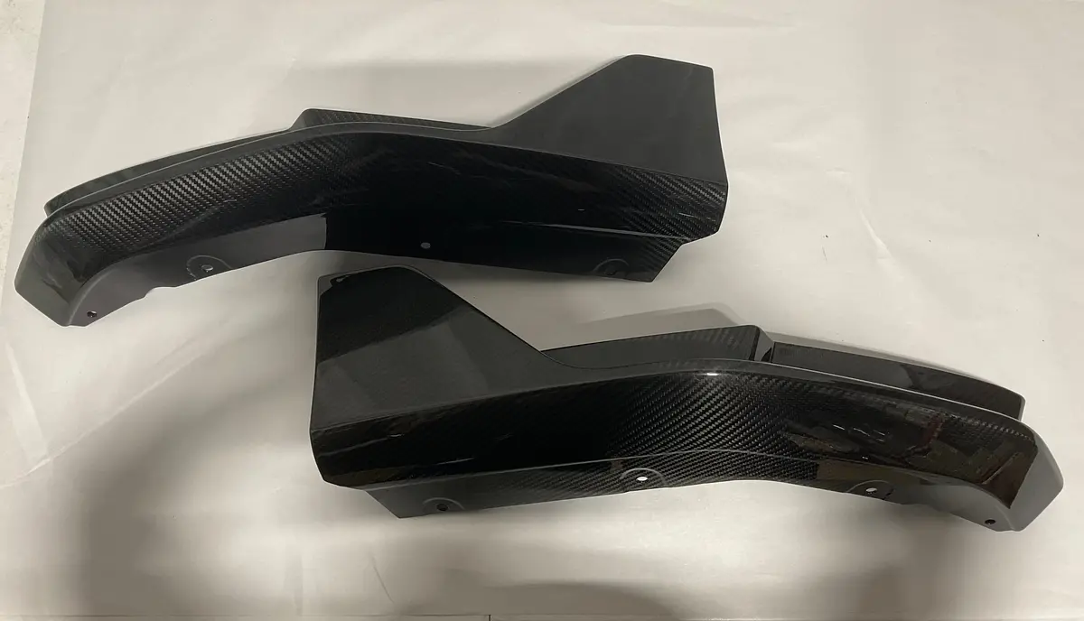 Open Box - 2021-2023 Bmw M3 (G80) Performance Inspired Replacement Dry Carbon Fiber Rear Bumper Splitters With Wing (Small Blemishes) 1