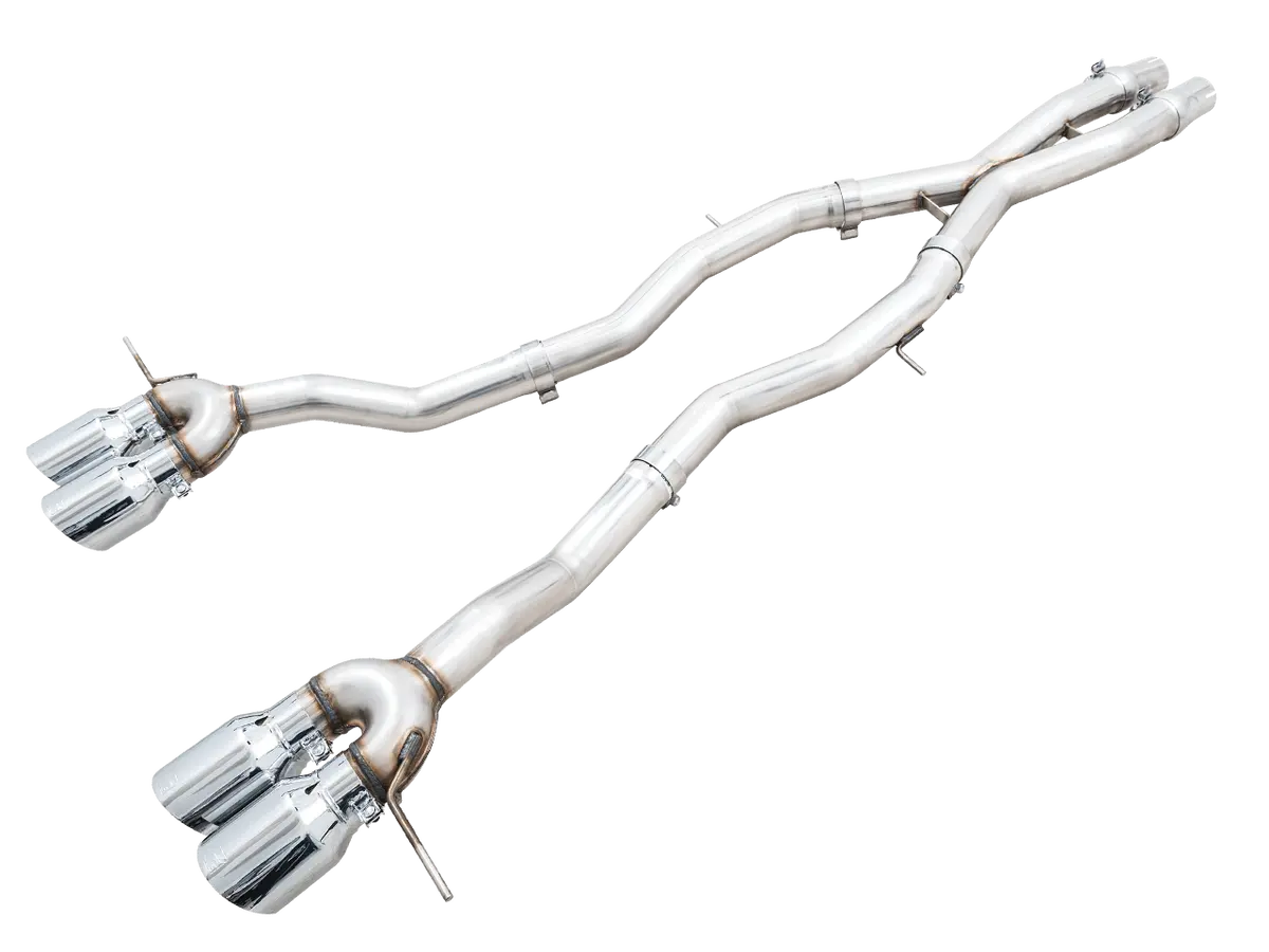 **Open Box** - Awe Exhaust Suite For The Bmw G8x M3/M4 - Track Edition Catback - Chrome Tips 1
