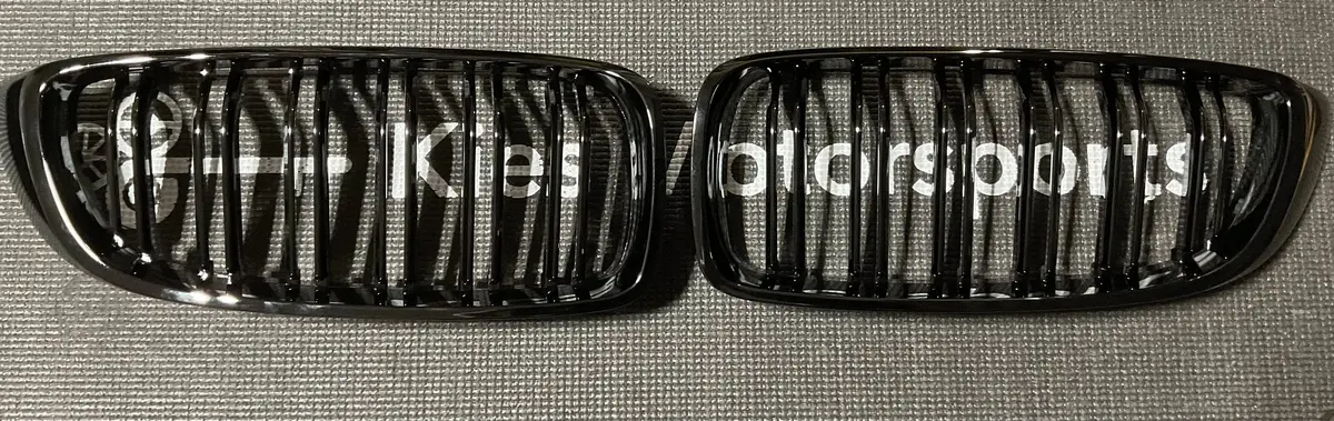 Open Box - Bmw F32 3 Series Gloss Black Dual Slat Kidney Grilles 1
