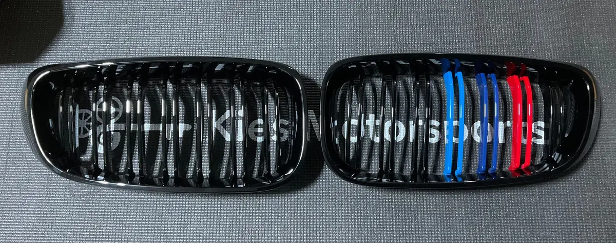 Open Box - Bmw F34 3Gt Gloss Black “M” Colors Kidney Grills (New) 1
