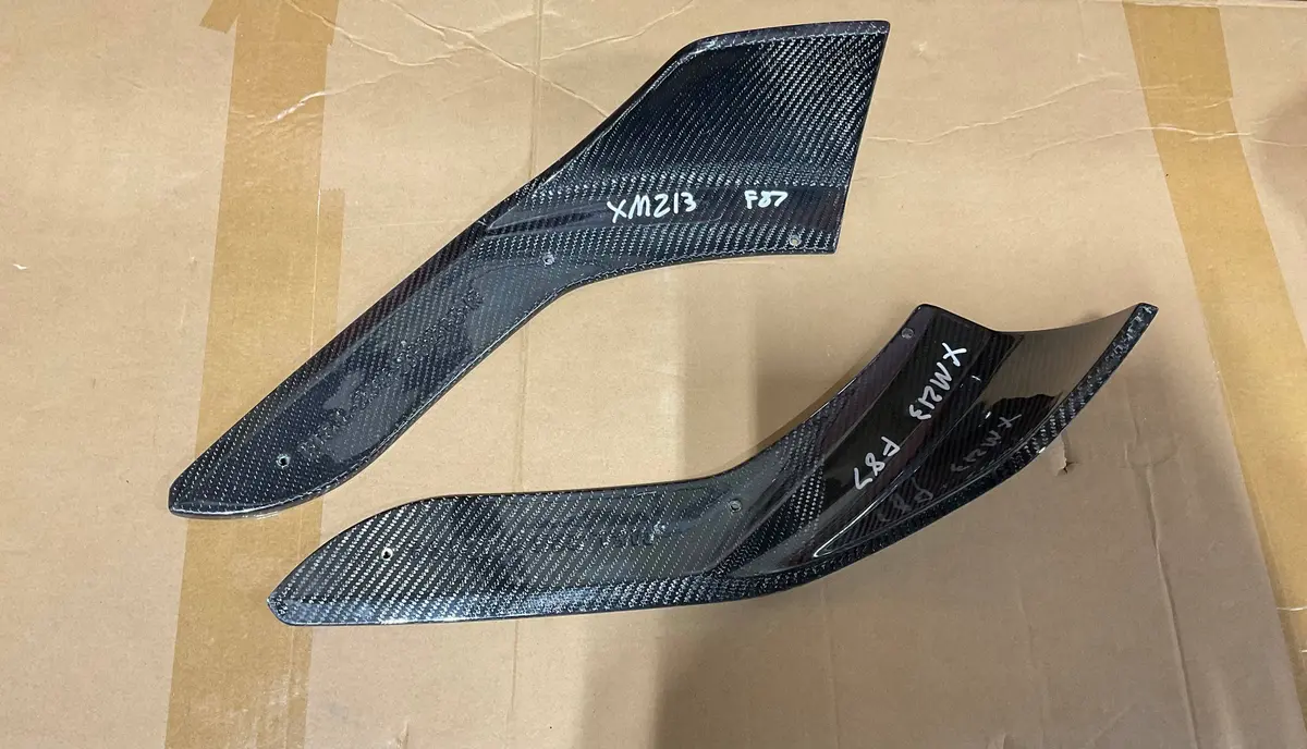 Open Box - Bmw F87 M2 Competition N55 Carbon Fiber Front Bumper Splitters 1