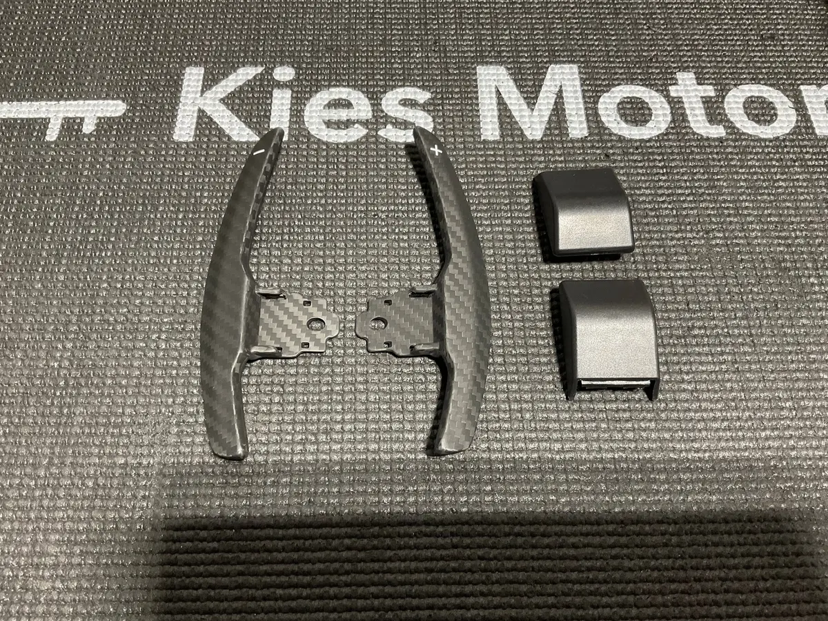 Open Box - Kies Motorsports Aluminum Paddle Shifter Extensions (Fits: F10, F15, F25, F20, F30, F32, F34, F80, F82, M3, M4, M5, M6) - Matte Carbon Fiber 1