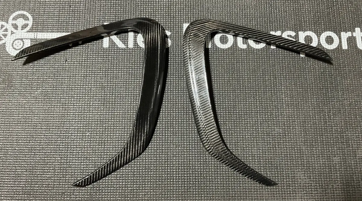 Open Box - Tesla Model Y Carbon Fiber Fog Light Trim Surround 1