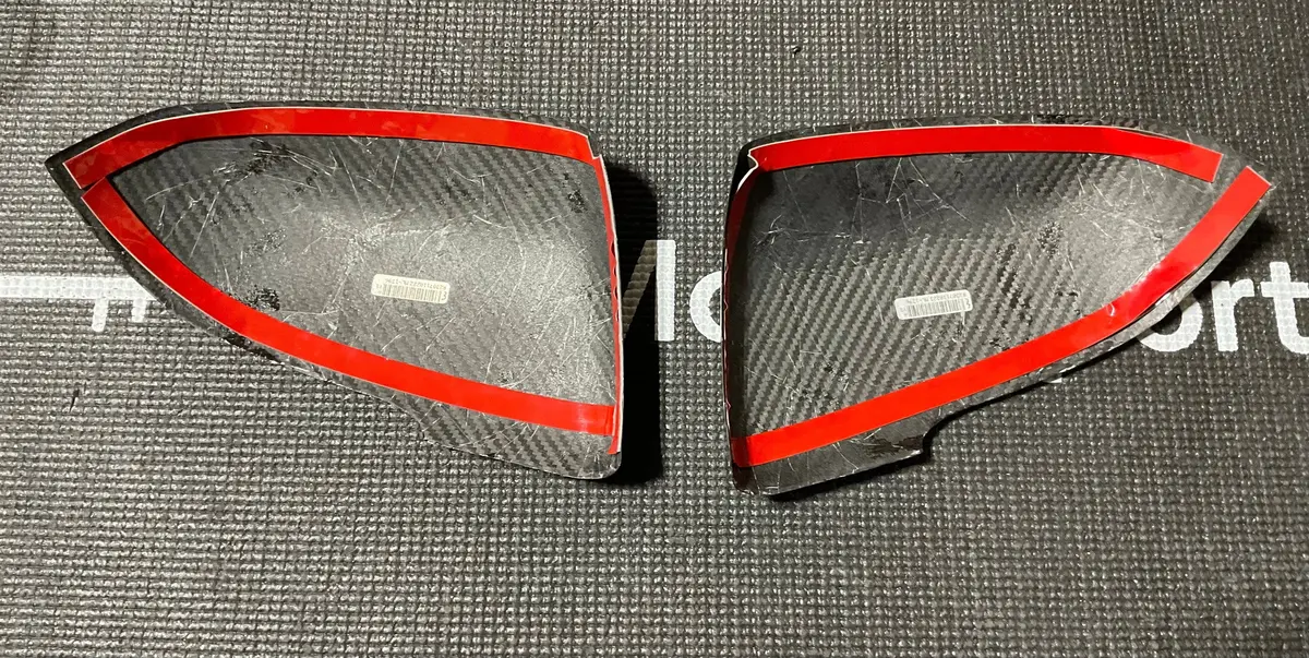Open Box - Toyota Supra 2020+ Carbon Fiber Mirror Cap Overlays 1