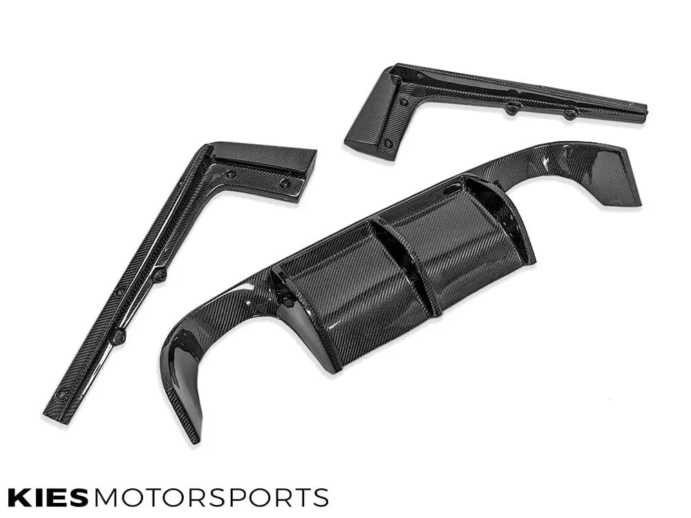 Bmw 3 Series (F30) "M3 Conversion" Vsx Carbon Fiber Rear Diffuser (3 Piece) 1